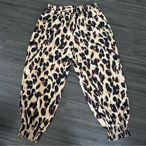 Shein Curve Leopard Print Jogger Pants - 1XL